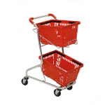 Trolleys for shopping baskets