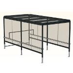 Shopping trolley storage units