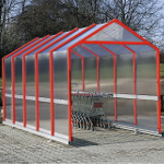 Trolley shelter unit with pitched roof (P2)